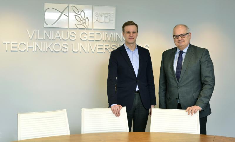 Gabrielius Landsbergis ir VGTU rektorius aptarė aukštojo mokslo aktualijas